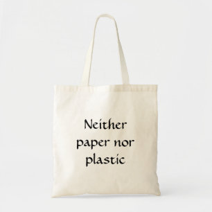 Ingen av papper nor plast- tygkasse