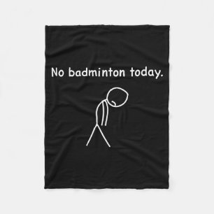 Ingen badminton idag spelare spelare tränare fans fleecefilt
