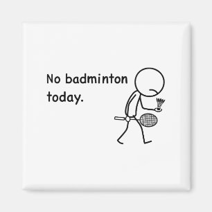 Ingen badminton idag spelare spelare tränare fans magnet