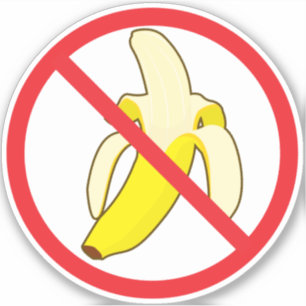 Ingen Bananas Sticker Klistermärken