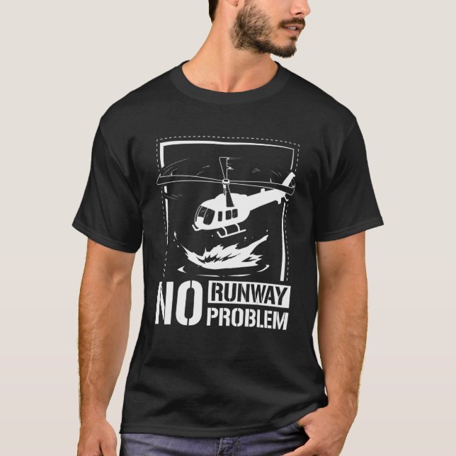 Ingen banhelikopter utan problem t shirt (Framsida)