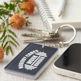 Ingen bär Work Harder Gym Sarcastic Keychain