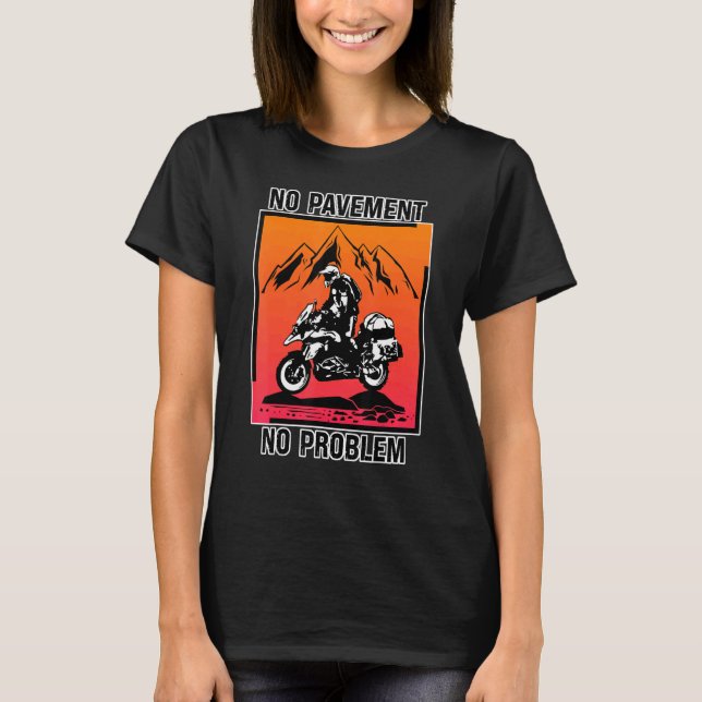 Ingen barnvagn, inget problem vid motorcykel utanf t shirt (Framsida)