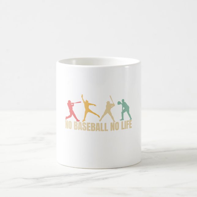 Ingen baseboll, inget liv Rolig baseboll Kaffemugg (Center)