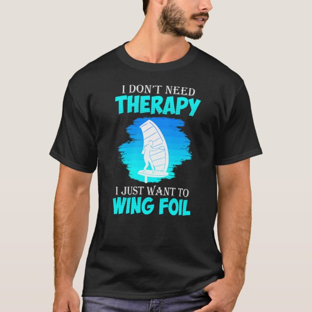 Ingen behandling, endast Vinge Foil Wingfoil Vinge T Shirt (Framsida)