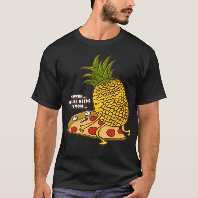 Ingen behöver känna till den berömda pineapple Haw T Shirt (Framsida)