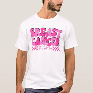 Ingen bekämpar bröstcancer Ensam amerikansk Flagga T Shirt
