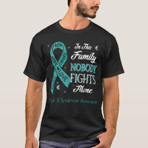 Ingen bekämpar Ensam Fragile X Syndrome Awareness T Shirt