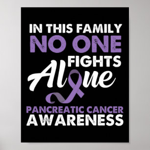 Ingen bekämpar Ensam - ökad medvetenhet om cancer Poster