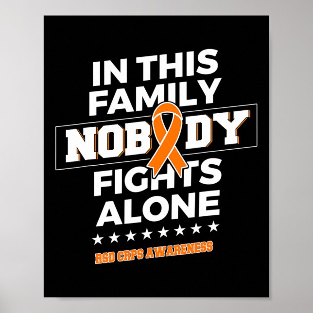 Ingen bekämpar Ensam RSD Crps Awareness Poster (Framsidan)