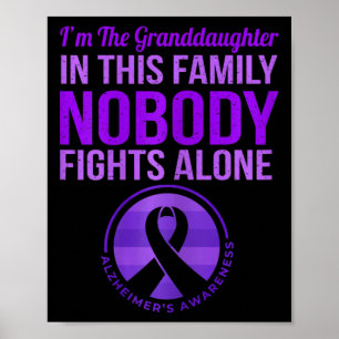 Ingen bekämpar Ensamen Alzheimers medvetenhet Poster