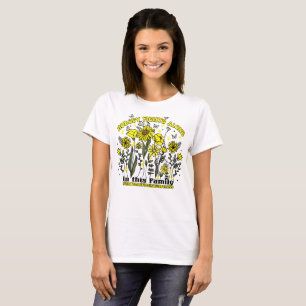 Ingen bekämpar Ensamens Blommigt Endometriosis T Shirt