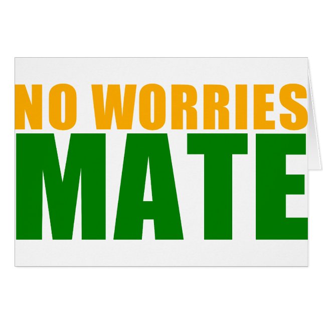 ingen bekymmerkompis hälsningskort (Framsidan Horizontal)