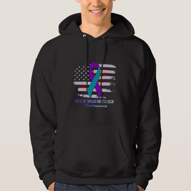 Ingen berättelse borde sluta för snart efter USA f Hoodie (Framsida)