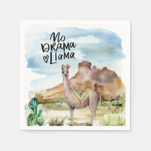 Ingen beskrivning av Drama Llama Funny Pappersservett