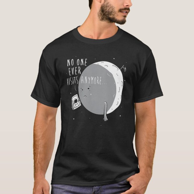 Ingen besöker längre Måne T Shirt (Framsida)