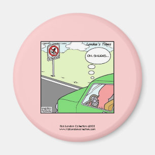 Ingen Bläckfisk Zon Rollig Tecknad Magnet