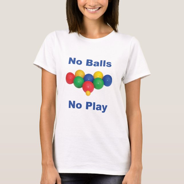 Ingen bollBocce boll Tee (Framsida)