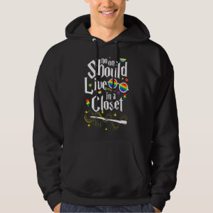 Ingen bör bo i en stängd LGB Gay pride 19 Hoodie