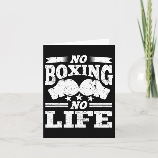 Ingen boxing No Life Boxing Handskar Boxing Handsk Kort (Framsida)