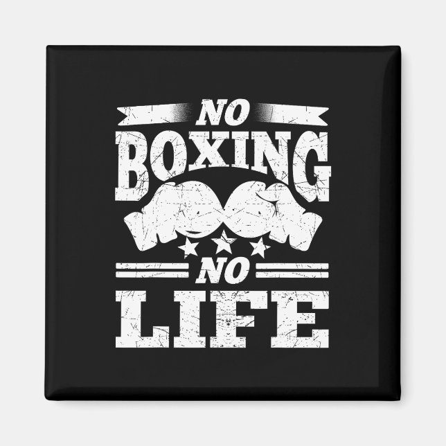 Ingen boxing No Life Boxing Handskar Boxing Handsk Magnet (Framsidan)
