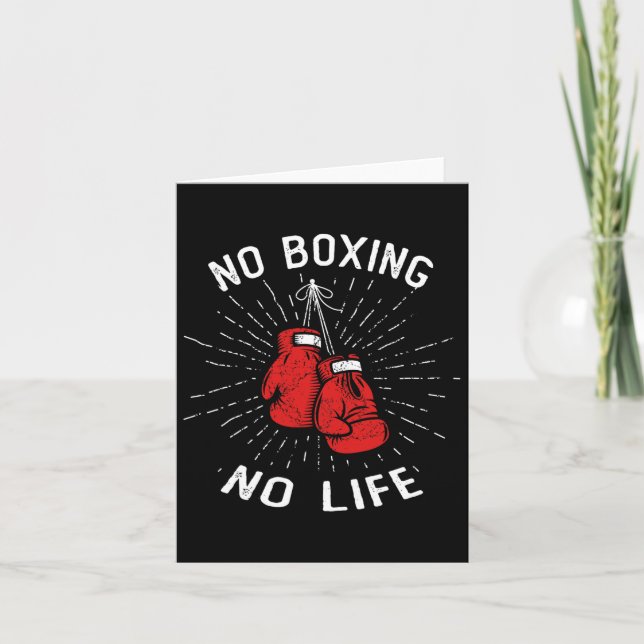 Ingen boxing No Life Slår Boxing Glove Martial Art Kort (Framsida)