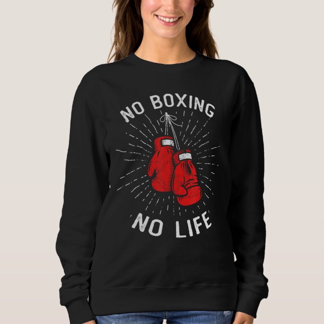 Ingen boxing No Life Slår Boxing Glove Martial Art T Shirt (Framsida)