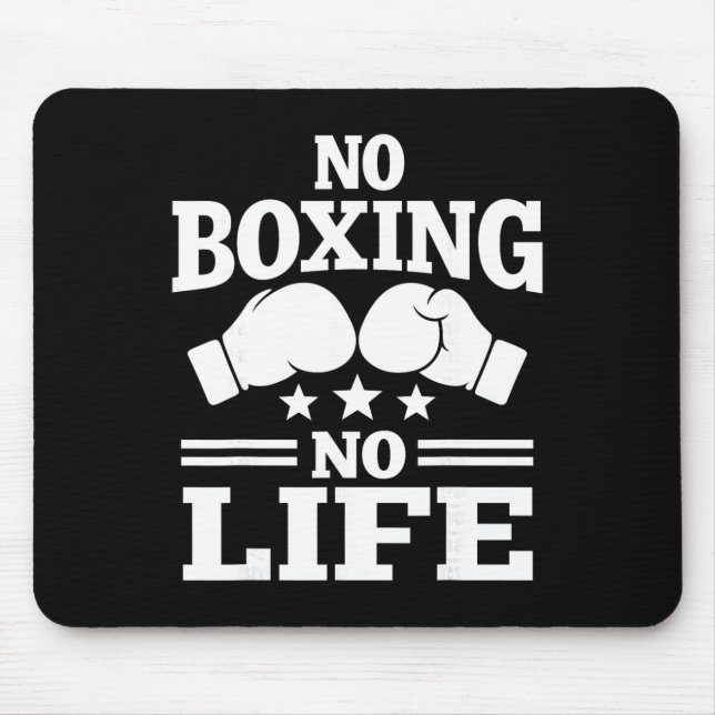 Ingen boxning ingen livsboxningshandske Boxningsha Musmatta (Framsidan)