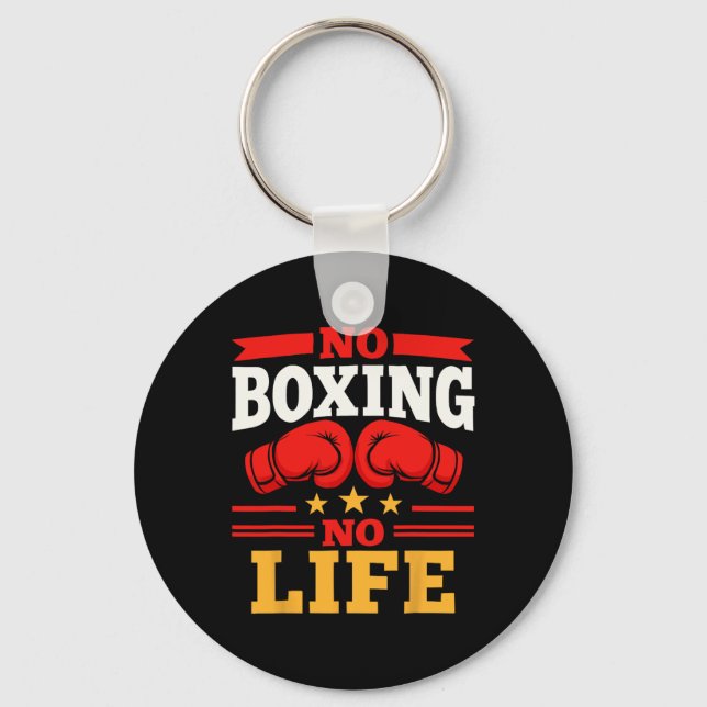Ingen boxning ingen livsboxningshandske Boxningsha Nyckelring (Framsida)
