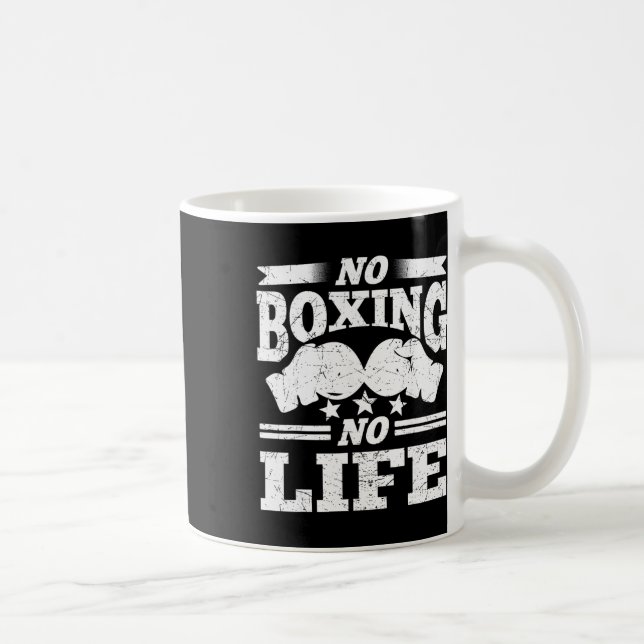 Ingen boxning inget liv Boxnings Handskor Boxhands Kaffemugg (Höger)