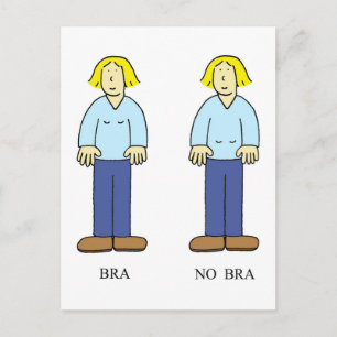 Ingen Bra Aging Humor för henne Vykort