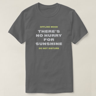 “Ingen brådska för solsken” Premium minimalistisk T Shirt