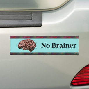 Ingen Brainer Bumper-etikett Bildekal