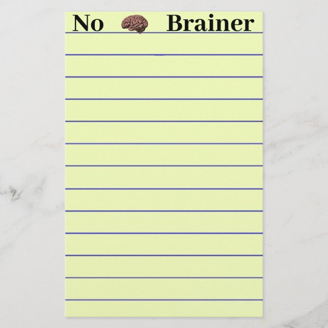 Ingen Brainer Stationery Brevpapper (Framsida)
