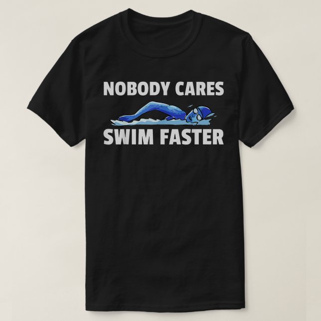 Ingen bryr sig om Simma SNABB Simma Swimming T Shirt (Design framsida)