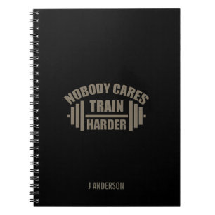 Ingen Bryr Sig Träna Hårdare Gym Motivation Anteck Anteckningsbok