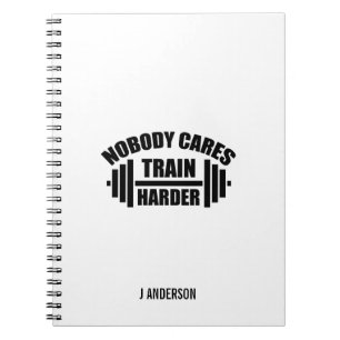 Ingen Bryr Sig Träna Hårdare Gym Motivation Anteck Anteckningsbok