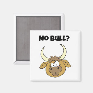 Ingen Bull Funny Brown Tecknad Cow Head Art Magnet