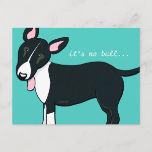 Ingen Bull Funny Miniature Bull Terrier Anpassning Vykort