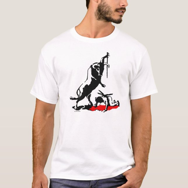 INGEN BULLFIGHTING BUL-A-DOR STENCILERAR MANAR FÖR TRÖJA (Framsida)