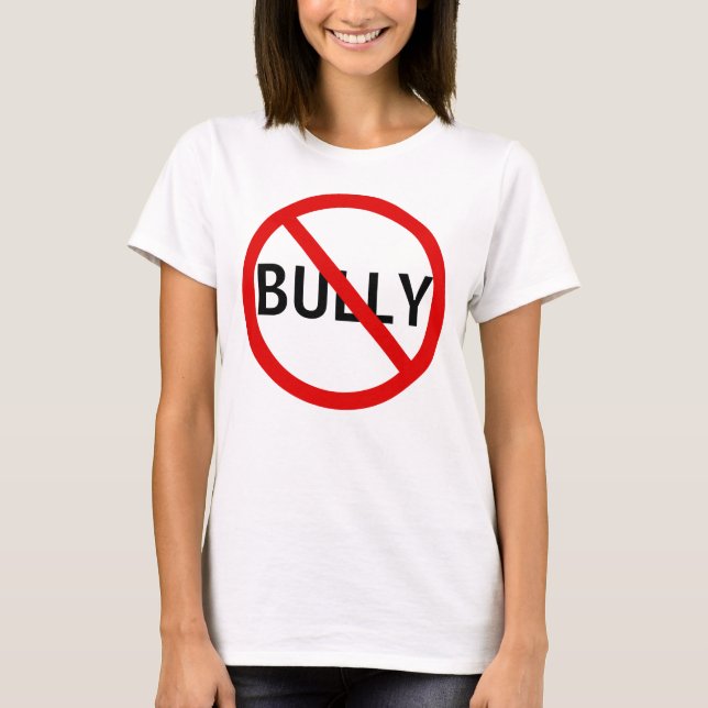 Ingen Bully-meddelandesignatur T-shirt (Framsida)