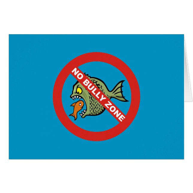 Ingen Bully Zon Hälsningskort (Framsidan Horizontal)