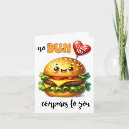 Ingen bun jämför Hamburger Valentinns dagskort Kort