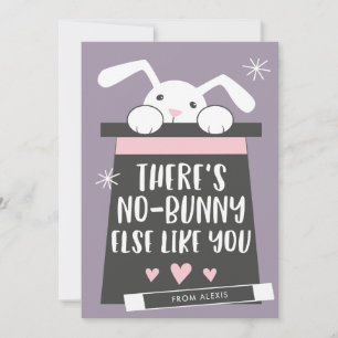 Ingen Bunny annan som du Valentines day Classroom Julkort