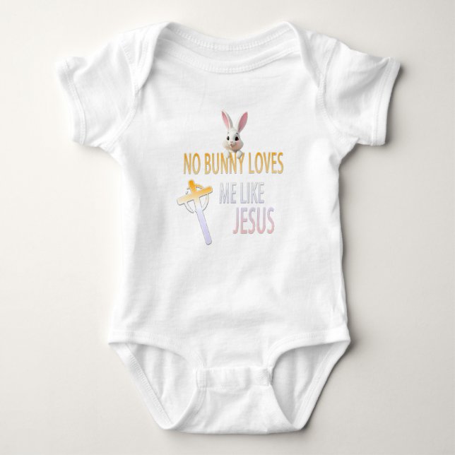 Ingen Bunny Kärlek mig gillar Jesus T Shirt (Framsida)