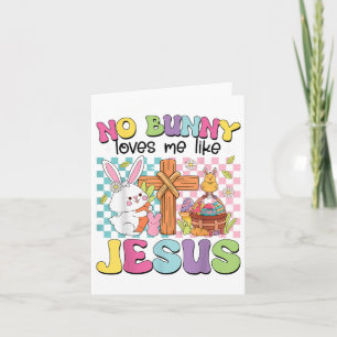 Ingen Bunny Kärlek mig som Jesus Kids Påsk Christi Kort