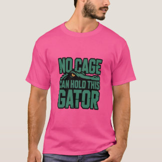 Ingen bur kan hålla denna alligator t-shirt