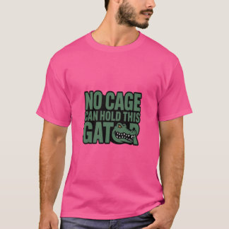 Ingen bur kan hålla denna alligator t-shirt