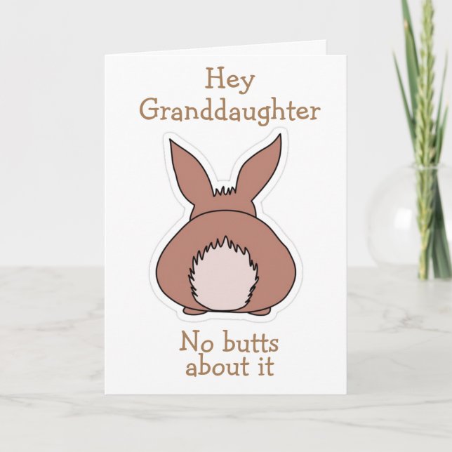 INGEN "BUTTS" OM DEN *GRANDDAUGHTER* PÅSK HELGKORT (Framsida)