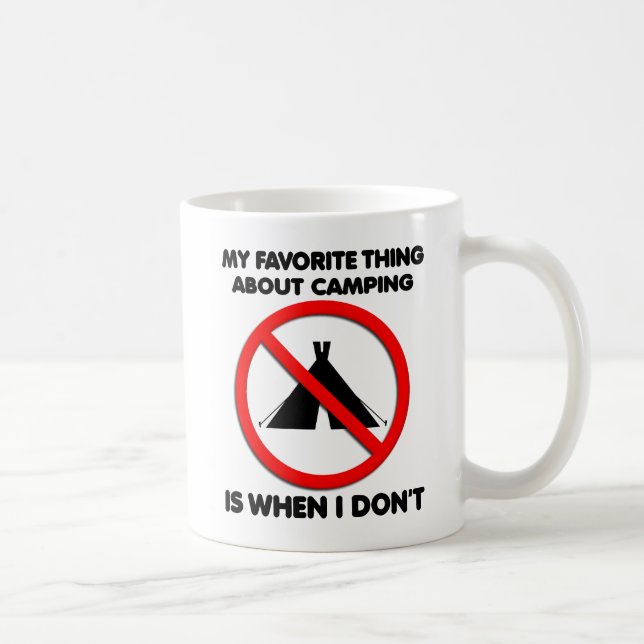 Ingen Camping Rolig Mugg (Höger)